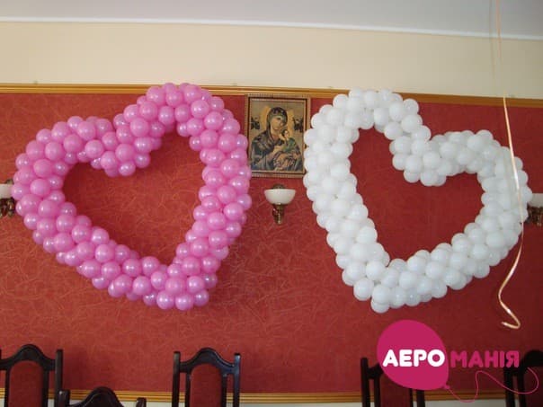 Фото 25 - Серце з повітряних кульок від 0,80м. до 1,70м..