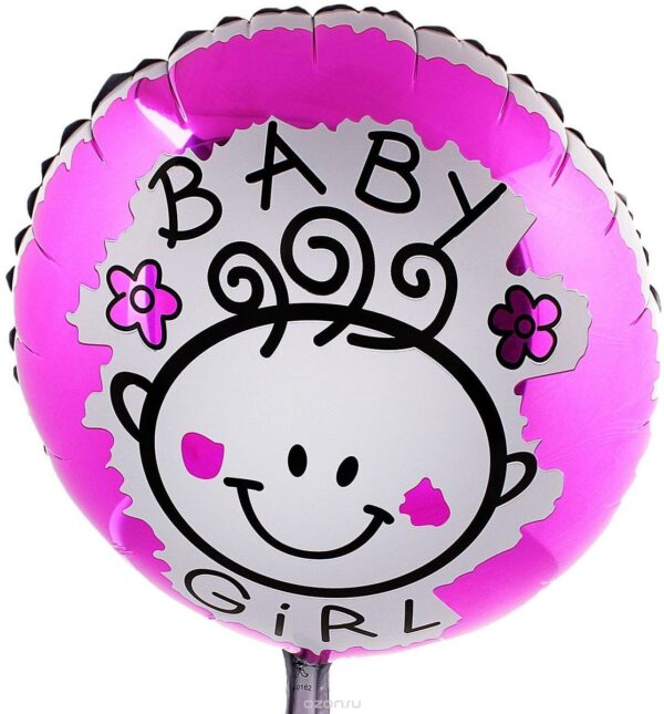 Фото 42 - Фольгована кулька Baby girl 18"( 45 см.).