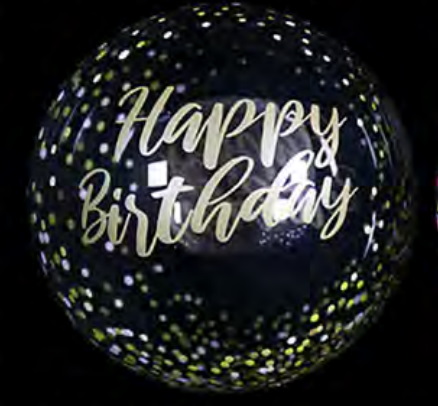 Фото 31 - Bobo Шар Bubbles 44см з мал. Happy Birthday (конфетті).