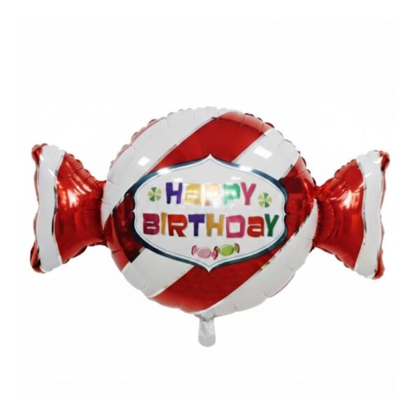 Фото 33 - Кулька фігура Цукерка “Happy Birthday” з гелієм.