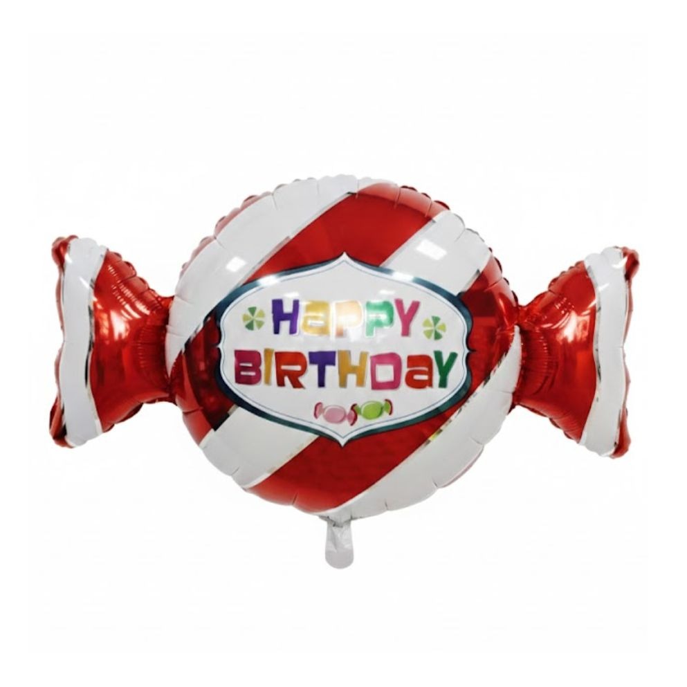 Фото 26 - Кулька фігура Цукерка “Happy Birthday” з гелієм.